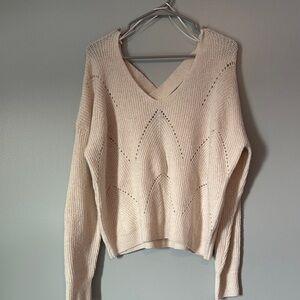 Pinque Women's Cream Sweater, L